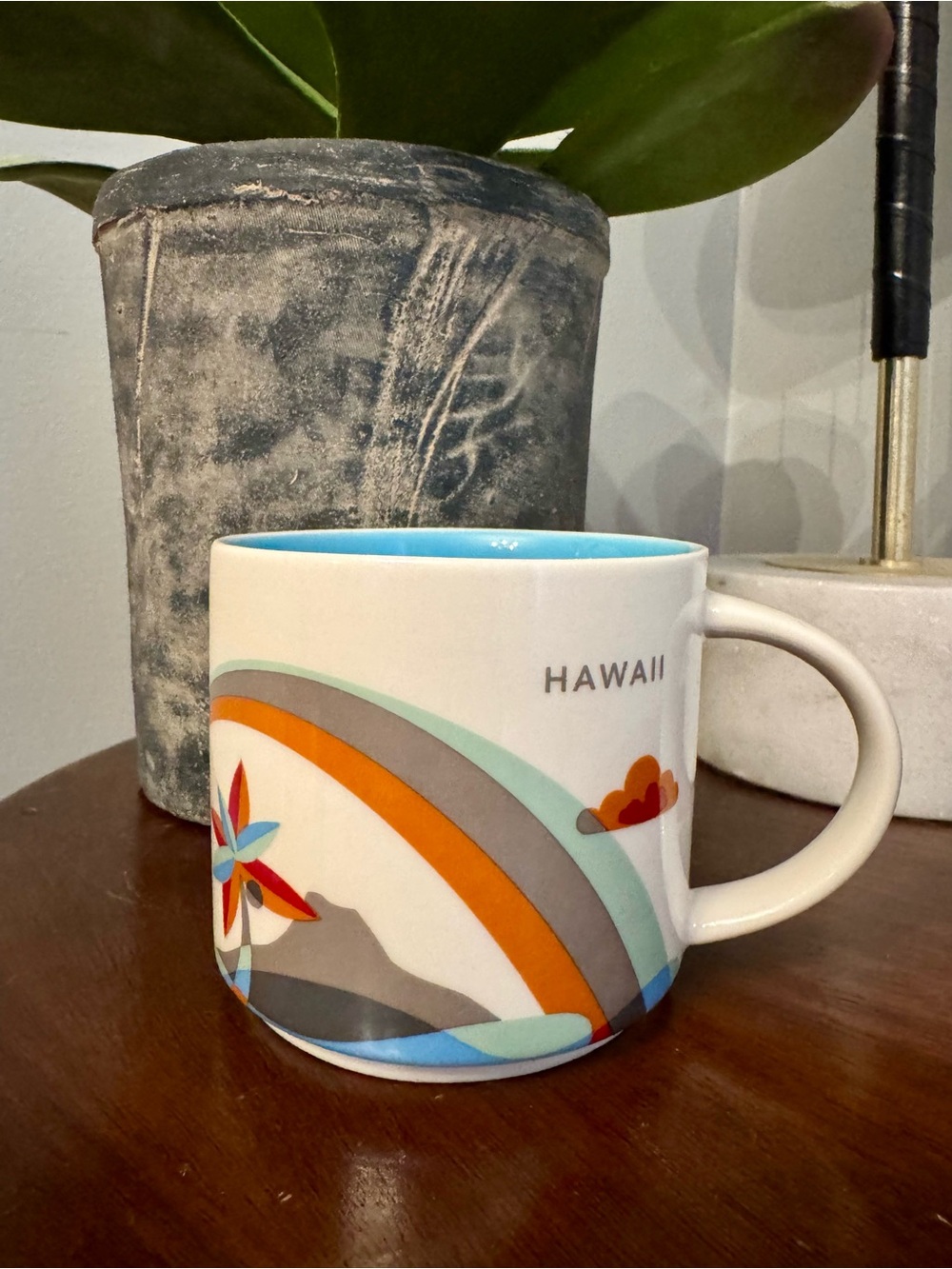 NEW Starbucks You Are Here Hawaii 14 fl oz Ceramic Mug White/Blue Microwave Safe